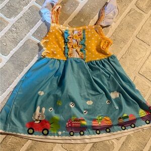 NWOT Colorful Train-Themed Dress
